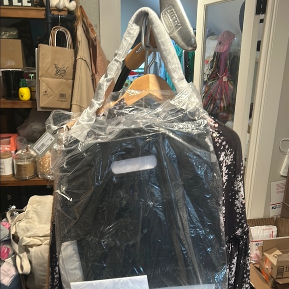 All Saints Captain Leather Flat Hobo Bag - Picture 7 of 11